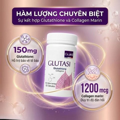 Viên uống hỗ trợ chống oxy hóa, hạn chế oxy hóa do gốc tự do Glutasi Ocavill (60 viên)