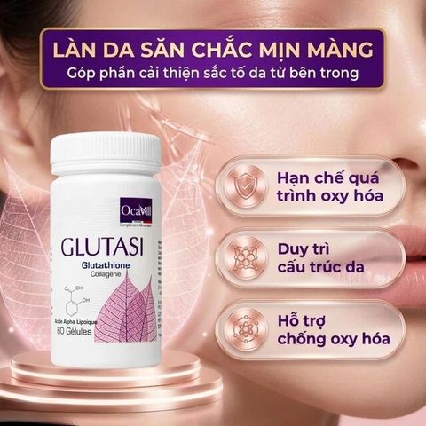 Viên uống hỗ trợ chống oxy hóa, hạn chế oxy hóa do gốc tự do Glutasi Ocavill (60 viên)