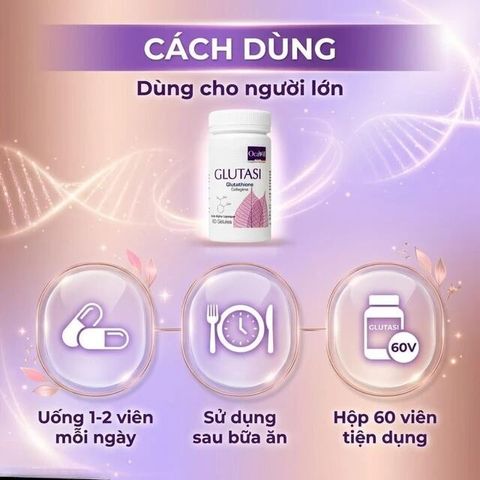 Viên uống hỗ trợ chống oxy hóa, hạn chế oxy hóa do gốc tự do Glutasi Ocavill (60 viên)