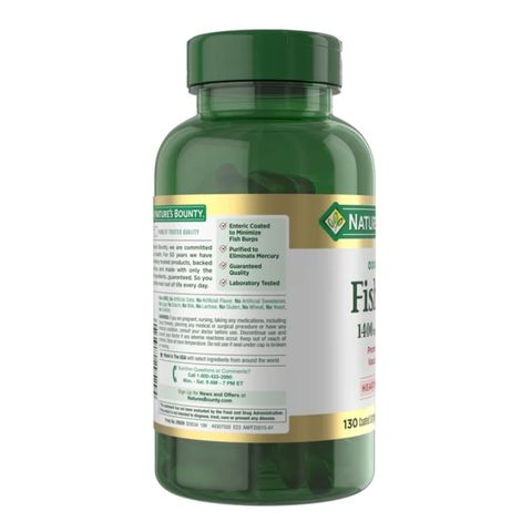 Fish Oil Nature's Bounty - Hỗ trợ phòng ngừa tai biến, đột quỵ, tim mạch, xương khớp, bổ mắt, 130 viên sản xuất Mỹ