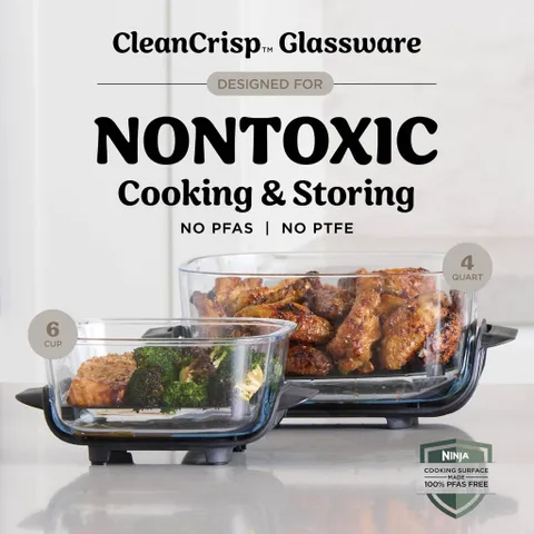 NỒI CHIÊN KHÔNG DẦU NINJA CRISPI 3.8L + 1.4L  4IN1 ,BẢO HÀNH 12 THÁNG