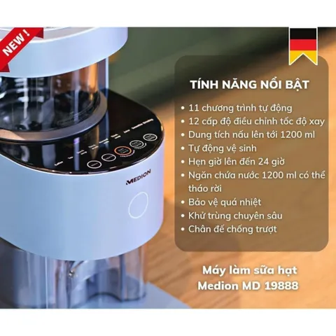 [NHẬP ĐỨC] MÁY LÀM SỮA HẠT MEDION MD19888 ,BẢO HÀNH 12 THÁNG