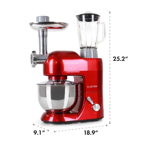 Máy Trộn Bột Đa Năng Klarstein Lucia Rossa 1300W (Hàng Đức)