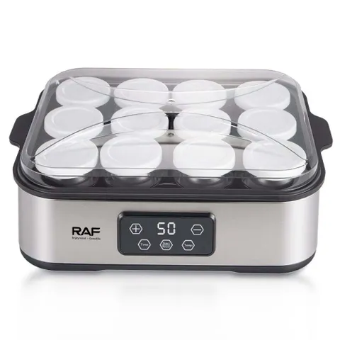 MÁY LÀM SỮA CHUA 12 LỌ RAF ,BẢO HÀNH 12 THÁNG