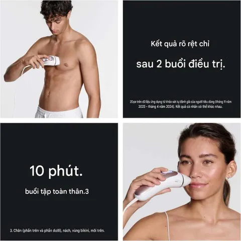 [MADE IN UK] MÁY TRIỆT LÔNG BRAUN PL7219  PL5268 VÀ PL5257 ,BẢO HÀNH 12 THÁNG
