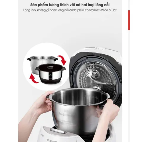[BH CHÍNH HÃNG] NỒI CƠM CAO TẦN CUCKOO CHAS109FW 1.8L (MADE IN KOREA)
