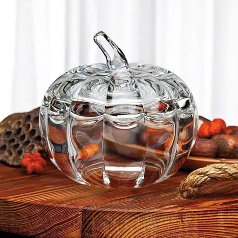 Hũ kẹo Glass Ware hình bí ngô