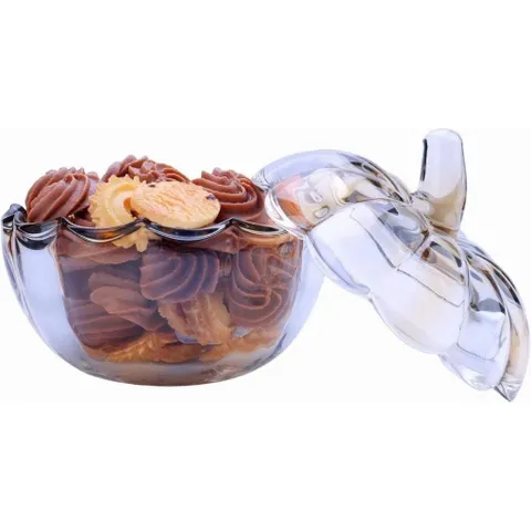 Hũ kẹo Glass Ware hình bí ngô