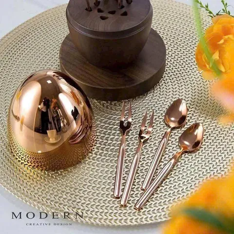 Bộ đồ ăn tráng miệng 12 món quả trứng MODERN
