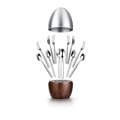 Bộ đồ ăn tráng miệng 12 món quả trứng MODERN