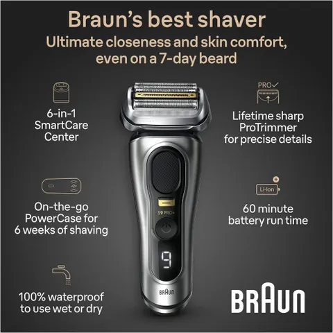 [MADE IN GERMANY] MÁY CẠO RÂU BRAUN SERIES 9 PRO+ 9577CC VÀ 9565CC