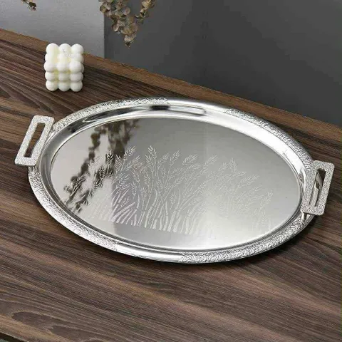 SET 3 KHAY BẠC OVAL DECOR
