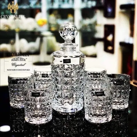 Set Bình Kèm 6 Cốc Bohemia Diamond