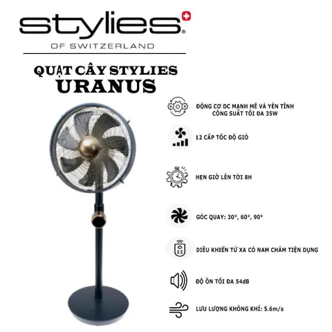 QUẠT CÂY STYLIES URANUS SIÊU ÊM
