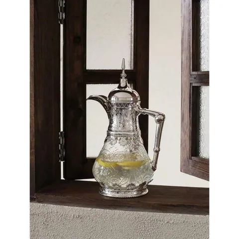 Bình đựng nước pha lê màu bạc cổ điển 1,6L