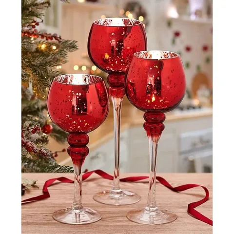 Set 3 chân nến hình ly vang Mikasa