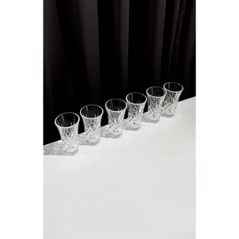 Set 6 ly pha lê uống rượu mạnh Killarney Trinity Fluted