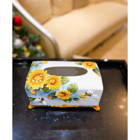 Hộp đựng khăn giấy họa tiết hoa hướng dương Function Art