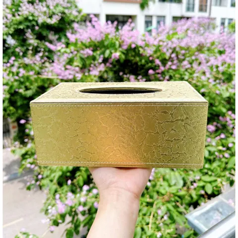 Hộp đựng khăn giấy bọc da cao cấp