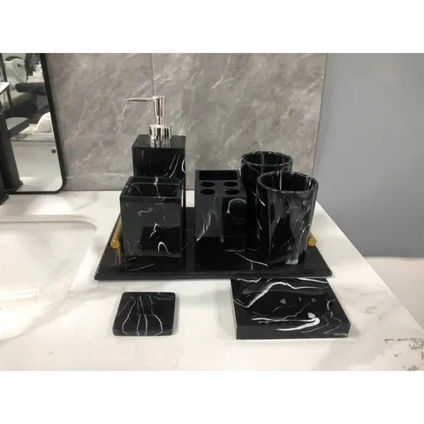 Set nhà tắm vân đá Marble 7 món - vân đá cẩm thạch