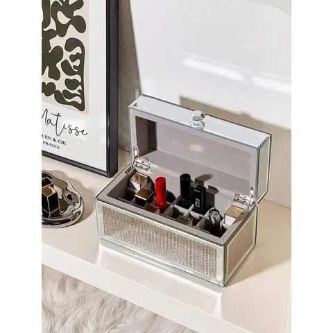 Hộp đựng đồ mỹ phẩm tráng gương 21 ngăn