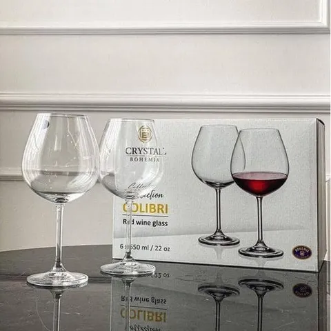 Set Bình Thở Kèm 6 Ly Pha Lê Bohemia (SX Séc)
