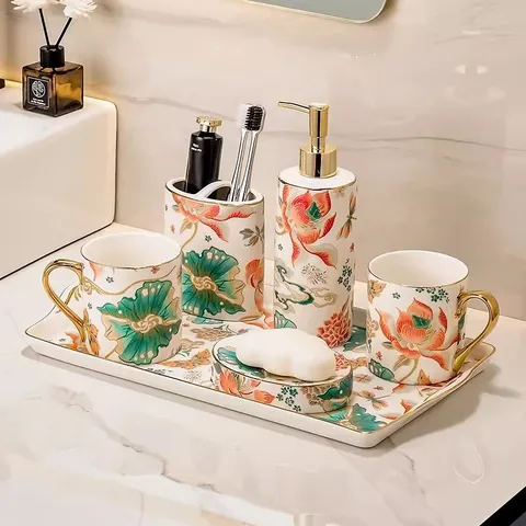 Sét 6 món nhà tắm hoa mùa xuân Malacasa