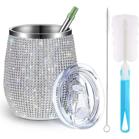 Cốc Cách Nhiệt Tessco Lõi Inox Phủ Vân Diamond 350ml