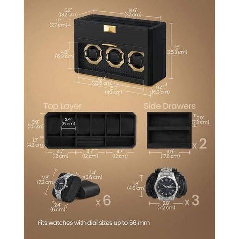 HỘP ĐỰNG ĐỒNG HỒ SONGMICS
