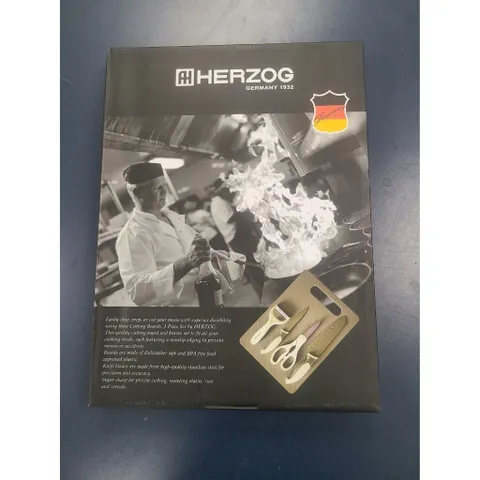 Sét dao, kéo, nạo, thớt 5 món Herzog Germany