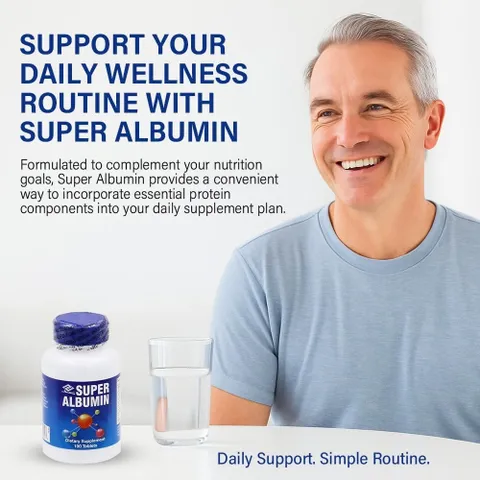 Super Albumi 500mg - Giúp tăng cường chức năng gan, cung cấp năng lượng cho người sức khỏe yếu, bồi bổ cơ thể, 100 viên sản xuất Mỹ