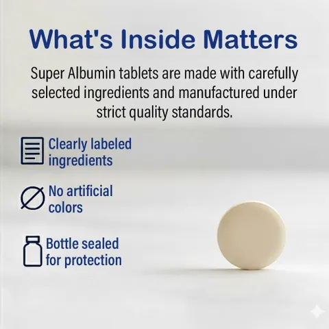Super Albumi 500mg - Giúp tăng cường chức năng gan, cung cấp năng lượng cho người sức khỏe yếu, bồi bổ cơ thể, 100 viên sản xuất Mỹ