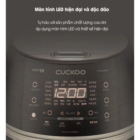 [BẢO HÀNH CHÍNH HÃNG] NỒI CAO TẦN CUCKOO CHAS109FB VÀ CHAS109FW 1.8L (MADE IN KOREA)