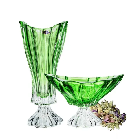 LỌ HOA VÀ TÔ PHA LÊ BOHEMIA PLANTICA (SX SÉC)