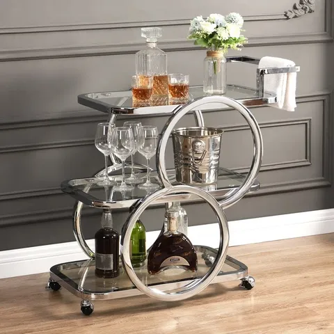 Bar cart 3 tầng Hausfame
