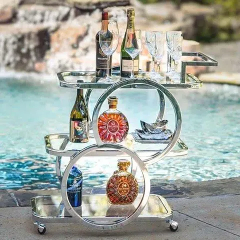 Bar cart 3 tầng Hausfame