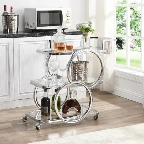 Bar cart 3 tầng Hausfame