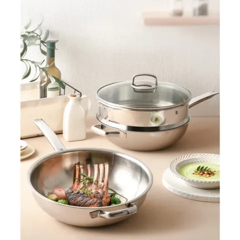 CHẢO SÂU LÒNG WMF WOK 30CM KÈM VUNG KÍNH