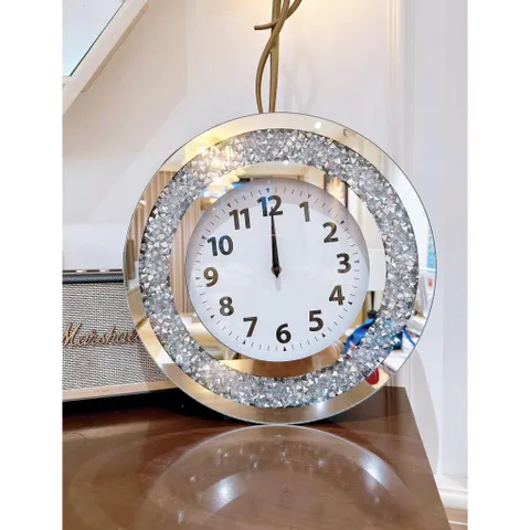 Đồng Hồ Treo Tường Pha Lê Tráng Gương Diamond 40cm