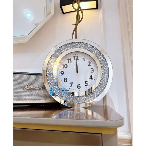 Đồng Hồ Treo Tường Pha Lê Tráng Gương Diamond 40cm