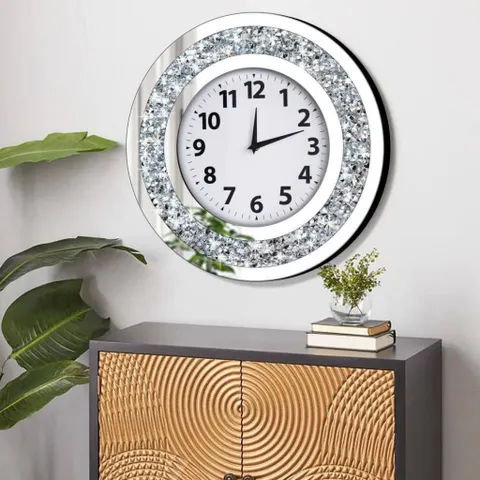 Đồng Hồ Treo Tường Pha Lê Tráng Gương Diamond 40cm