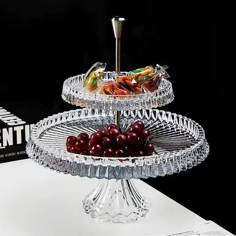 KHAY PHA LÊ 2 TẦNG CROWN JEWEL GLASS WARE