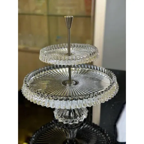KHAY PHA LÊ 2 TẦNG CROWN JEWEL GLASS WARE