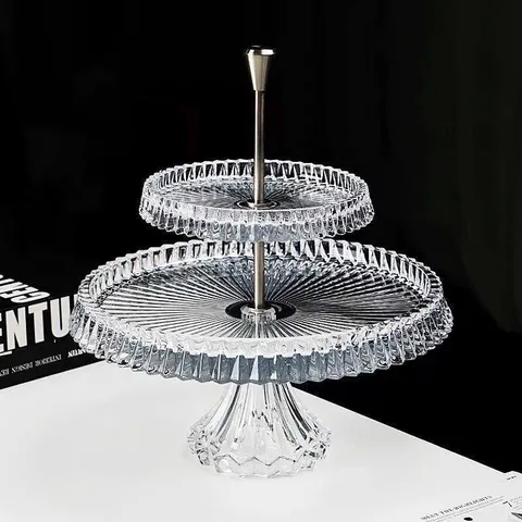 KHAY PHA LÊ 2 TẦNG CROWN JEWEL GLASS WARE