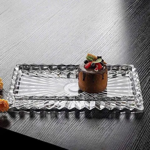 Set khay kèm 2 thố pha lê CROWN JEWEL GLASS WARE