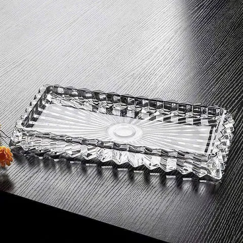 Set khay kèm 2 thố pha lê CROWN JEWEL GLASS WARE