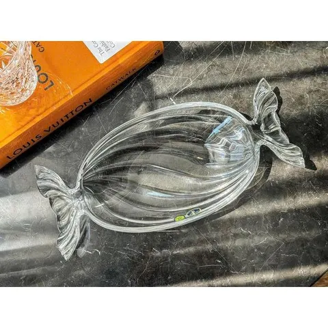 Khay Pha Lê Bohemia hình kẹo 34.5cm
