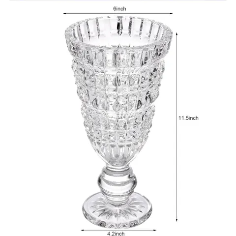 Bình hoa pha lê cao cấp có chân cao 30cm