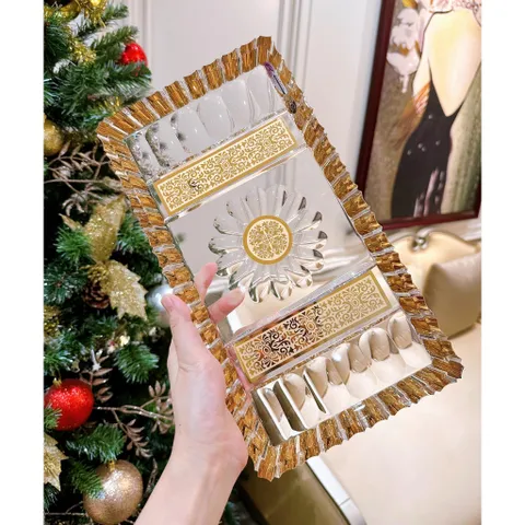 SET THỐ PHA LÊ MẠ VÀNG 24K TIỆP KHẮC