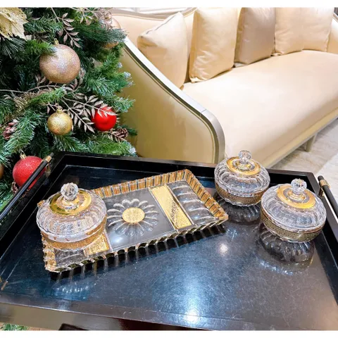 SET THỐ PHA LÊ MẠ VÀNG 24K TIỆP KHẮC